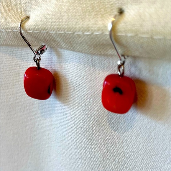 Coral Dangle Earrings - Picture 9 of 16